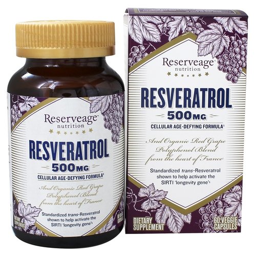 Reservage Reserveage Resveratrol 500mg, 60vc Reservage Reserveage Resveratrol 500mg, 60vc