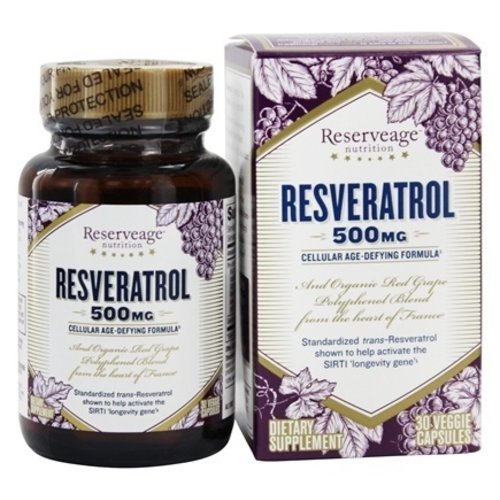 Reservage Reserveage Resveratrol 500mg, 30vc Reservage Reserveage Resveratrol 500mg, 30vc