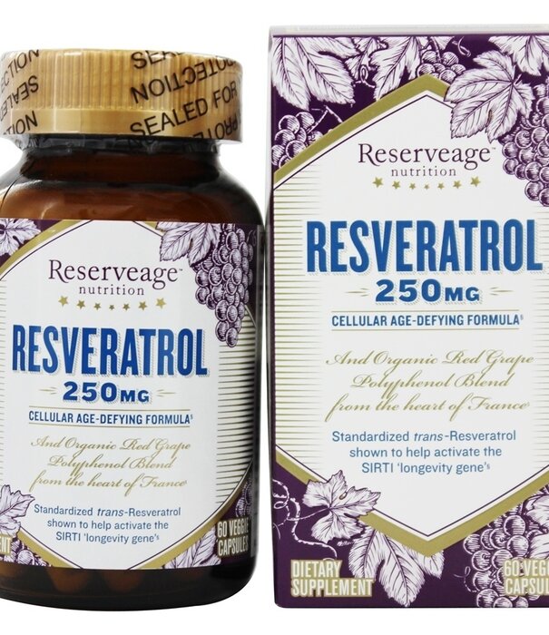 Reservage Reserveage Resveratrol 250mg, 60vc