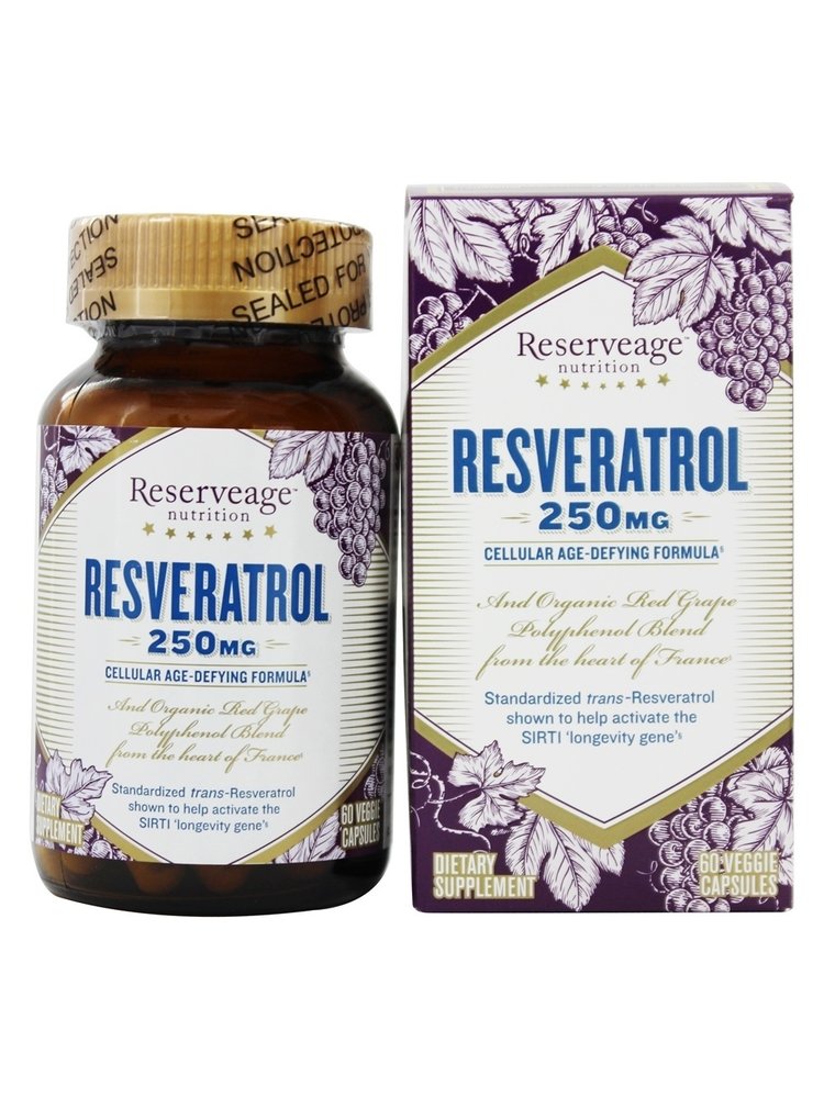 Reservage Reserveage Resveratrol 250mg, 60vc