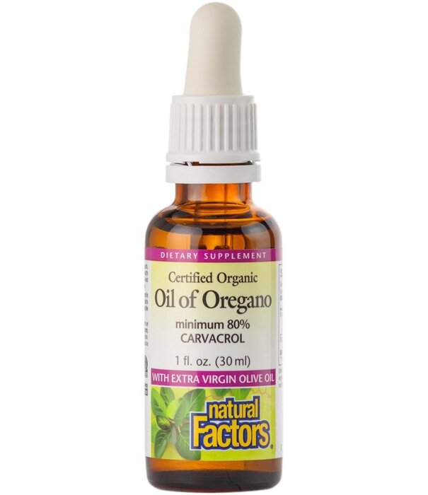 Natural Factors Oil Of Oregano, Organic, 1oz.