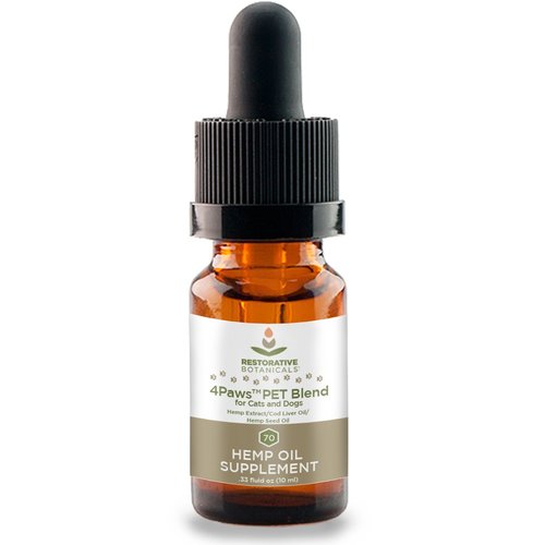 RESTORATIVE BOTANICALS Restorative Botanicals 4Paws Pet Blend Hemp Extract, 0.33oz. RESTORATIVE BOTANICALS Restorative Botanicals 4Paws Pet Blend Hemp Extract, 0.33oz.