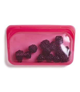 Stasher Snack Bag, Red, 12oz.