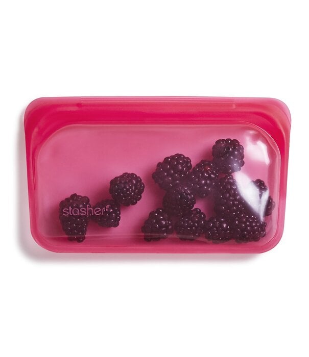 Stasher Stasher Snack Bag, Red, 12oz.