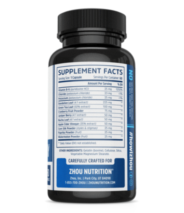 Zhou Nutrition Zhou Water Away, 60cp