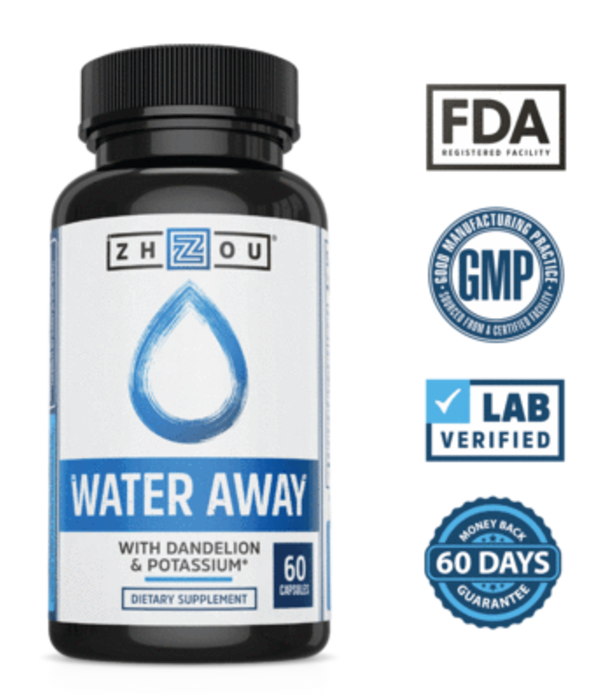 Zhou Nutrition Zhou Water Away, 60cp