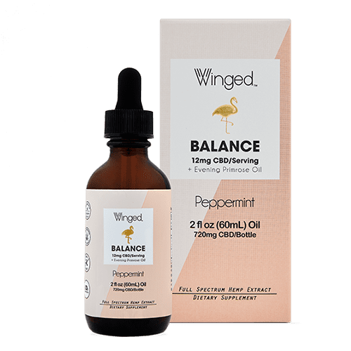 WINGED Winged CBD Balance 720mg, Peppermint, 2oz. WINGED Winged CBD Balance 720mg, Peppermint, 2oz.