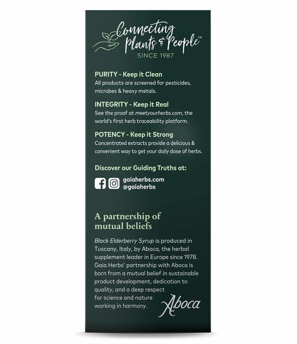 GAIA HERBS Gaia Black Elderberry Extra Strength Syrup, 5.4oz.