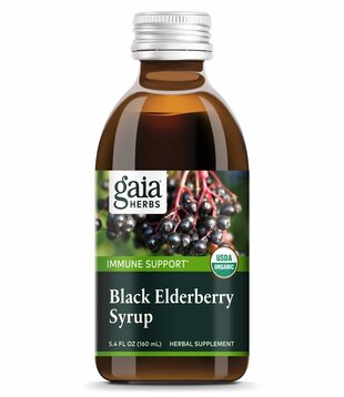 Gaia Black Elderberry Extra Strength Syrup, 5.4oz.