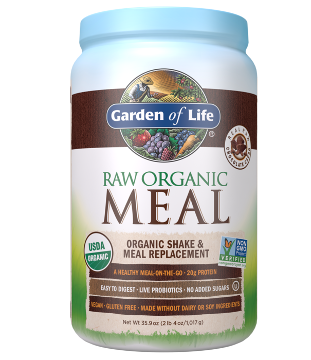 Garden of Life GoL RAW Meal Organic Protein, Chocolate, 35.9oz