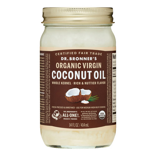 Dr. Bronner's Dr. Bronner's Coconut Oil, Virgin, Whole Kernel, Organic, 14oz.