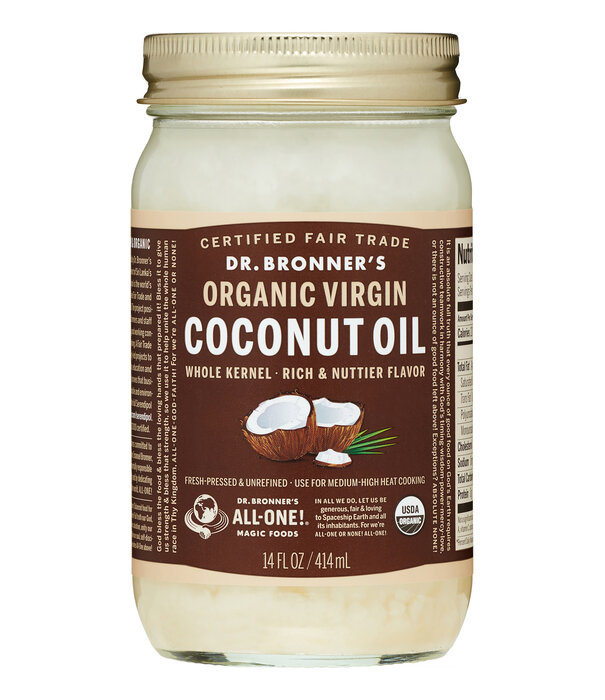 Dr. Bronner's Dr. Bronner's Coconut Oil, Virgin, Whole Kernel, Organic, 14oz.