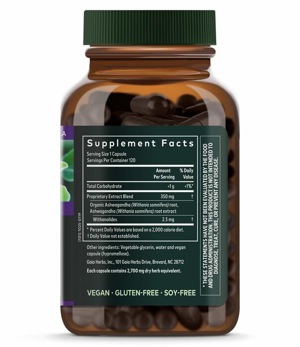 GAIA HERBS Gaia Ashwagandha, 120cp