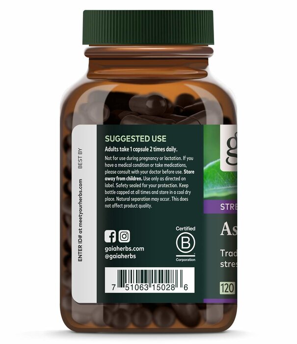 GAIA HERBS Gaia Ashwagandha, 120cp