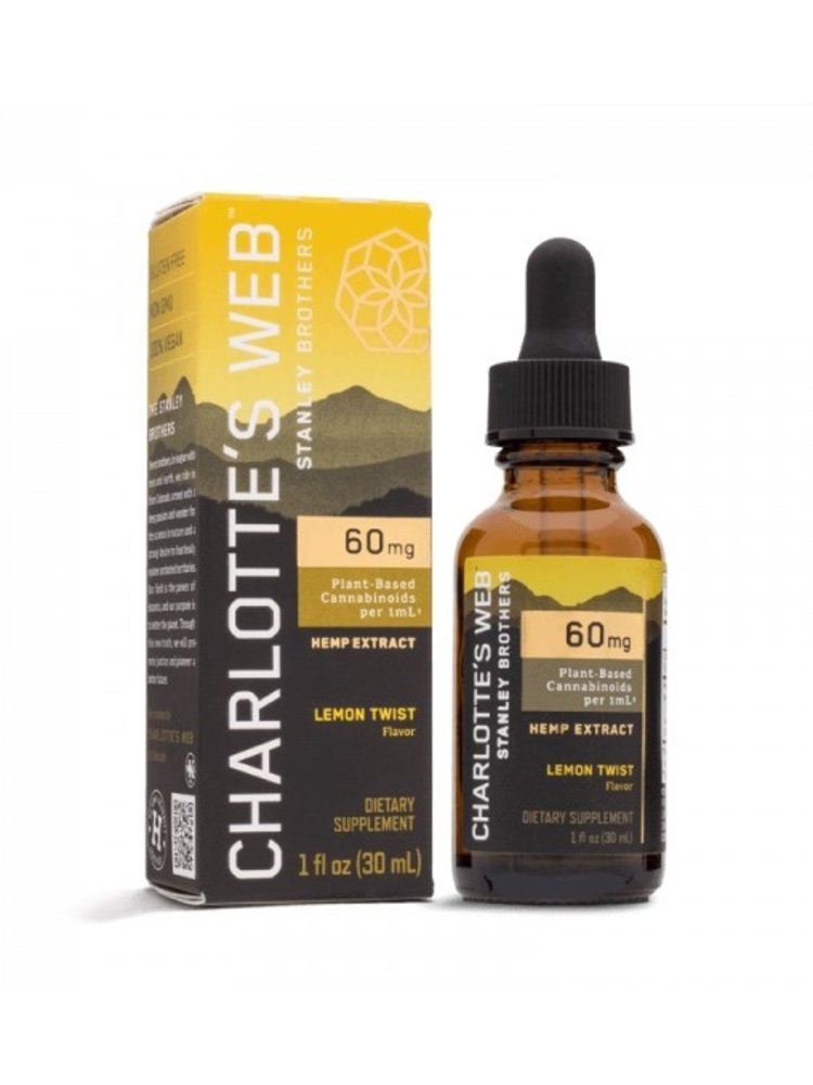 CHARLOTTE'S WEB Charlotte's Web 60mg Oil, Lemon Twist, 30ml