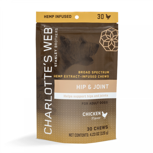 CHARLOTTE'S WEB Charlotte's Web Canine Hip & Joint Chews, Chicken Flavor, 30ct CHARLOTTE'S WEB Charlotte's Web Canine Hip & Joint Chews, Chicken Flavor, 30ct