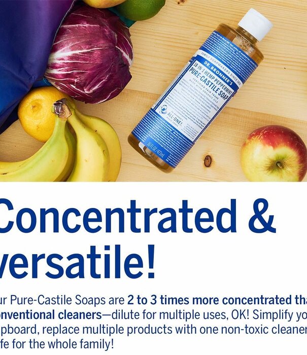 Dr. Bronner's Dr. Bronner's Pure Castile Liquid Soap, Peppermint, 16oz. -K