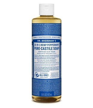 Dr. Bronner's Pure Castile Liquid Soap, Peppermint, 16oz. -K