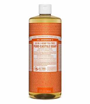 Dr. Bronner's Pure Castile Liquid Soap, Tea Tree, 32oz. - KEHE