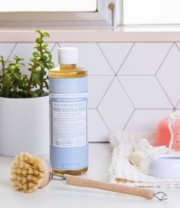 Dr. Bronner's Dr. Bronner's Pure Castile Liquid Soap, Unscented Baby Soap, 16oz.