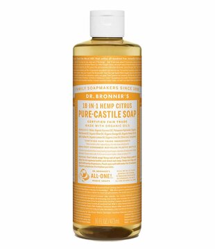 Dr. Bronner's Pure Castile Liquid Soap, Citrus, 16oz. DISCO