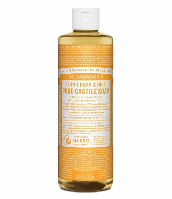 Dr. Bronner's Dr. Bronner's Pure Castile Liquid Soap, Citrus, 16oz. DISCO