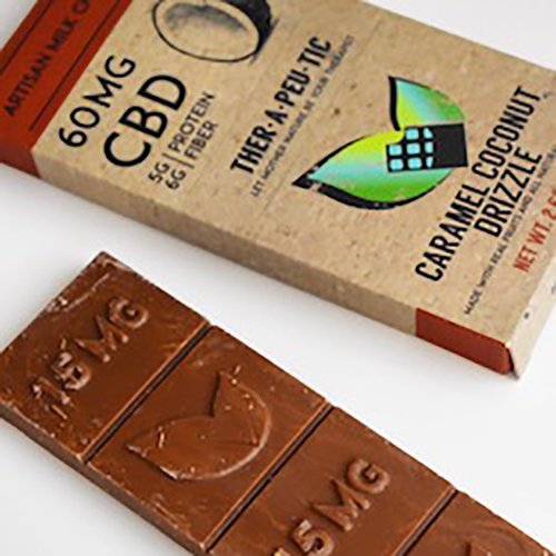 THERAPEUTIC TREATS Therapeutic Treats Caramel Coconut Milk Chocolate, 60mg, 2oz. THERAPEUTIC TREATS Therapeutic Treats Caramel Coconut Milk Chocolate, 60mg, 2oz.