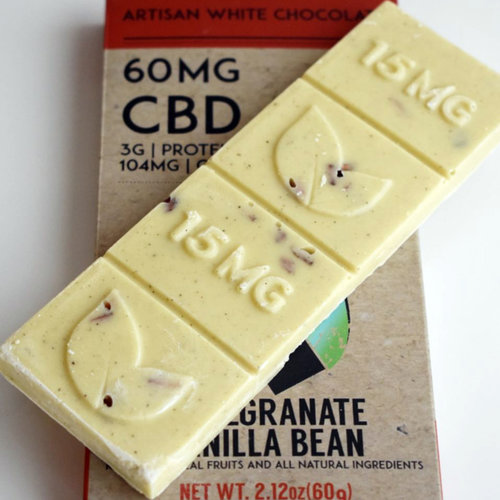 THERAPEUTIC TREATS Therapeutic Treats Pom Vanilla Bean White Chocolate, 60mg, 2.12oz. - DISCO THERAPEUTIC TREATS Therapeutic Treats Pom Vanilla Bean White Chocolate, 60mg, 2.12oz. - DISCO