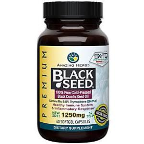 AMAZING HERBS Amazing Herbs Black Seed Oil 1250mg, 60sg.