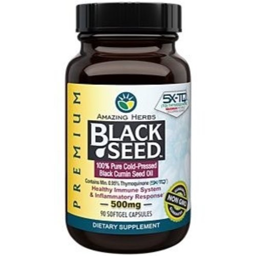 AMAZING HERBS Amazing Herbs Premium Black Seed Oil 500mg, 90sg AMAZING HERBS Amazing Herbs Premium Black Seed Oil 500mg, 90sg
