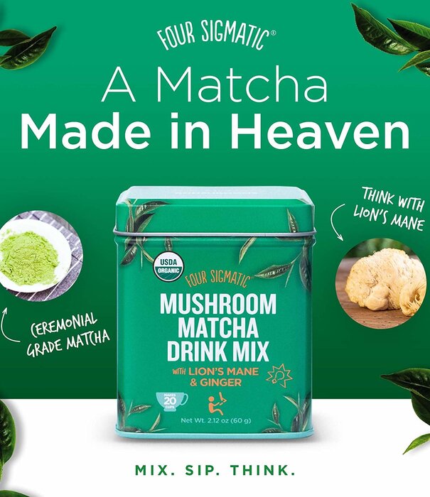 FOUR SIGMATIC Four Sigmatic Mushroom Matcha, Lion's Mane & Ginger, 2.12oz.