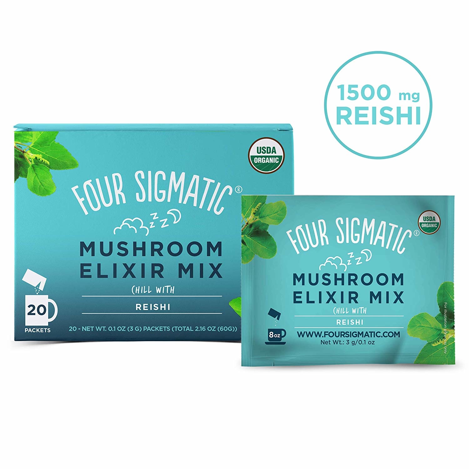 Four Sigmatic Reishi Mushroom Elixir, Organic, 20ct Nuts 'n Berries