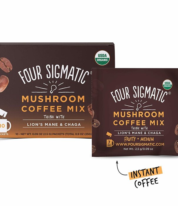 FOUR SIGMATIC Four Sigmatic Mushroom Coffee Mix, Lion's Mane, THINK, Org, 10ct - T