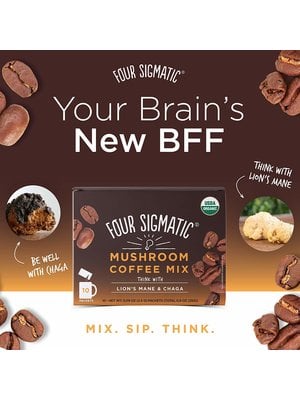 FOUR SIGMATIC Four Sigmatic Mushroom Coffee Mix, Lion's Mane, THINK, Org, 10ct