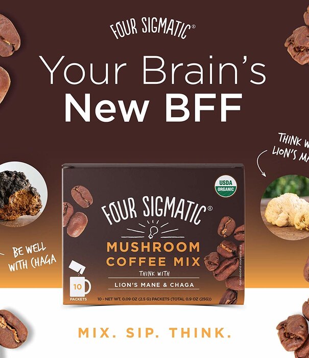 FOUR SIGMATIC Four Sigmatic Mushroom Coffee Mix, Lion's Mane, THINK, Org, 10ct - T
