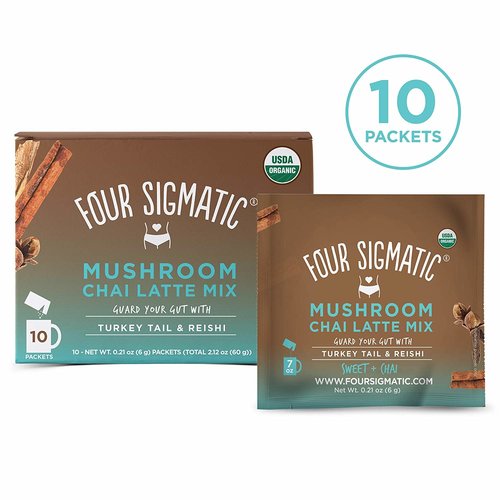 FOUR SIGMATIC Four Sigmatic Mushroom Chai Latte w/Turkey Tail&Reishi, 10ct - DISCO FOUR SIGMATIC Four Sigmatic Mushroom Chai Latte w/Turkey Tail&Reishi, 10ct - DISCO