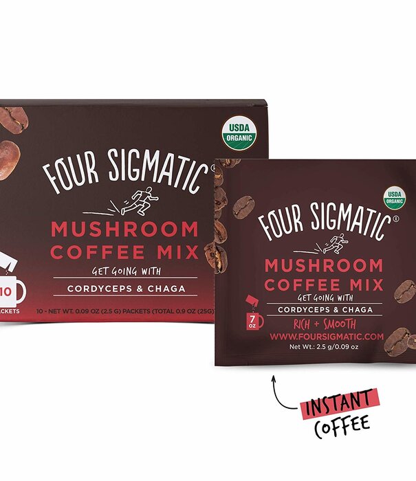 FOUR SIGMATIC Four Sigmatic Mushroom Coffee Mix, Gut Health, PROTECT, Org, 10ct