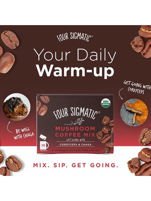 FOUR SIGMATIC Four Sigmatic Mushroom Coffee Mix, Chaga, DEFEND, Org, 10ct