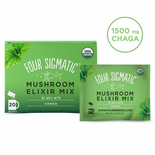 FOUR SIGMATIC Four Sigmatic Mushroom Elixir, Chaga, DEFEND, Org, 20ct FOUR SIGMATIC Four Sigmatic Mushroom Elixir, Chaga, DEFEND, Org, 20ct