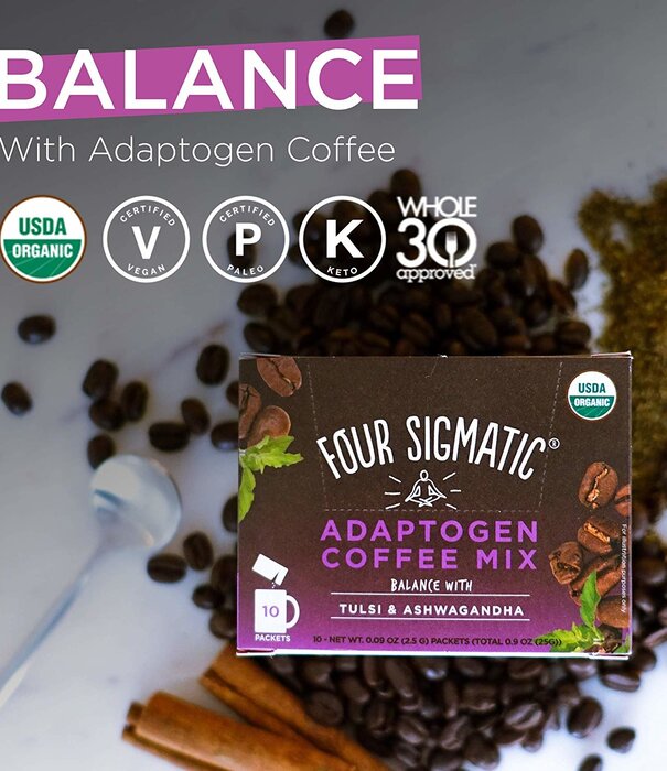 FOUR SIGMATIC Four Sigmatic Mushroom Coffee,  Ashwagandha, BALANCE, Org, 10ct -T