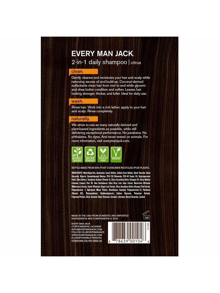 Every Man Jack Every Man Jack 2-in-1 Daily Shampoo & Conditioner, 13.5oz.