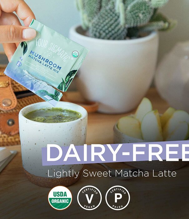 FOUR SIGMATIC Four Sigmatic Mushroom Matcha Latte Mix, Lion's Mane, THINK, 10ct.