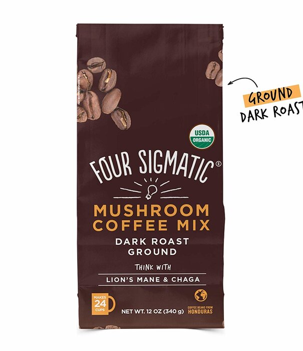 FOUR SIGMATIC Four Sigmatic Mushroom Coffee, FOCUS, Lion's Mane, Ground, 12oz.