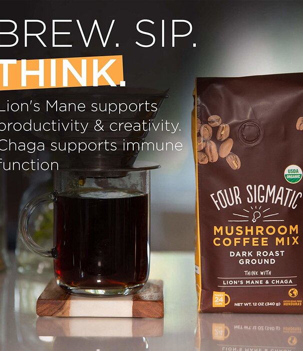 FOUR SIGMATIC Four Sigmatic Mushroom Coffee, FOCUS, Lion's Mane, Ground, 12oz.