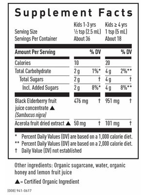 GAIA HERBS Gaia Kids Black Elderberry Syrup, 3oz.