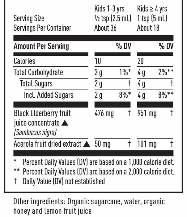 GAIA HERBS Gaia Kids Black Elderberry Syrup, 3oz.