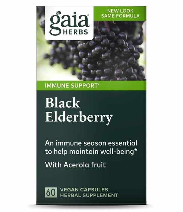 GAIA HERBS Gaia Black Elderberry, 60cp