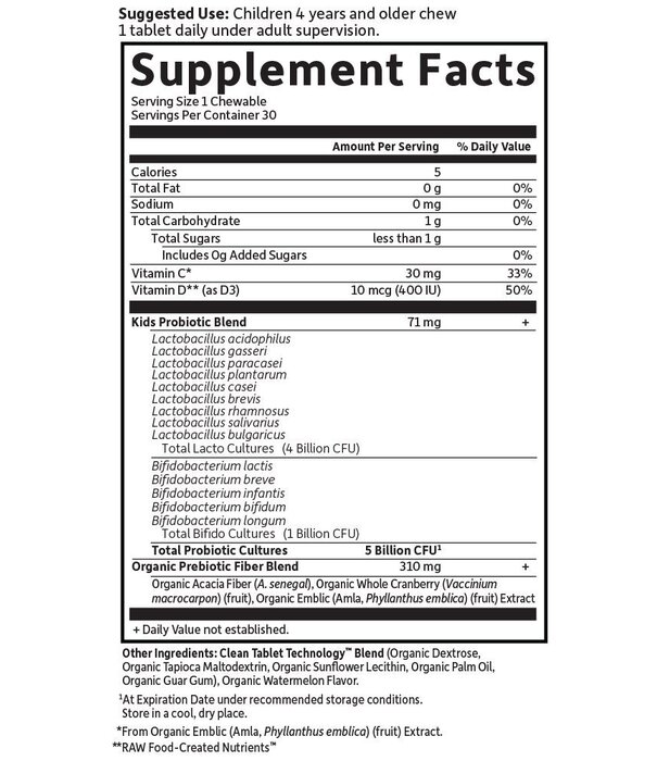 Garden of Life GoL Dr. Formulated Probiotics Organic Kids, Watermelon, SS, 30ch