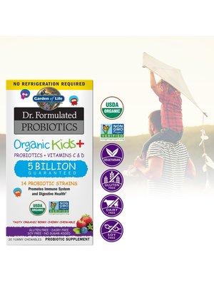 Garden of Life GoL Dr. Formulated Probiotics Organic Kids,Berry, SS, 30ch