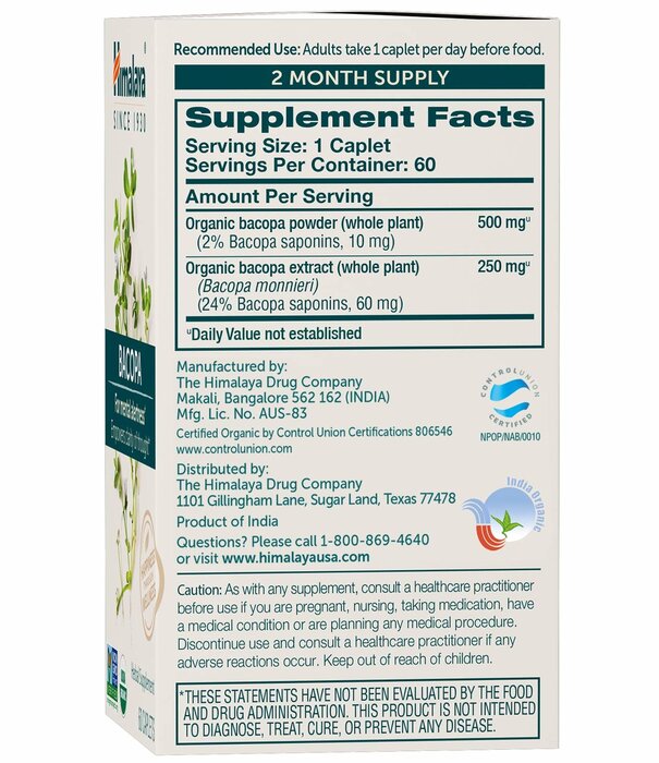 Himalaya Himalaya Bacopa, 60cp